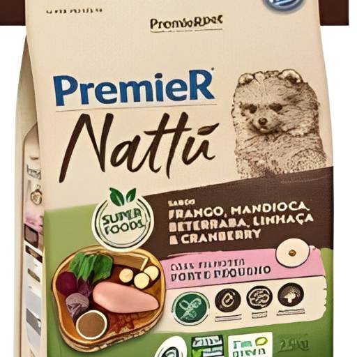 PremieR Nattu Cães Filhotes Porte Pequeno Frango, Mandioca, Beterraba, Linhaça & Cranberry por PetHouse Nutrição Animal 