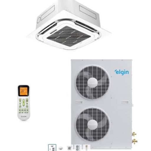  Ar-Condicionado Split Cassete 4 Vias Plus II Elgin 60.000 BTUs: Conforto Versátil em Lins/SP por Friomix Climatizacao E Refrigeracao Ltda