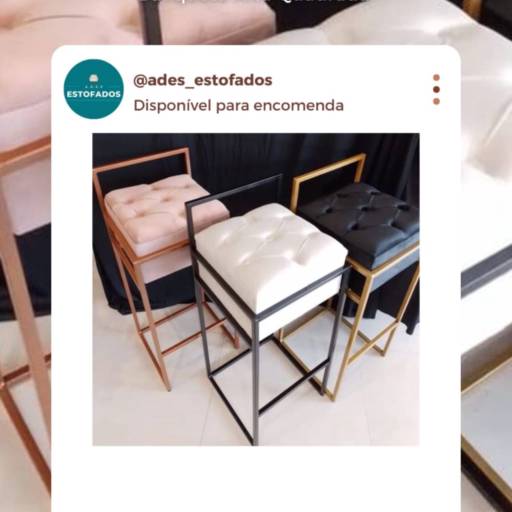 Banqueta Alta Quadrada por A.D.E.S Estofados