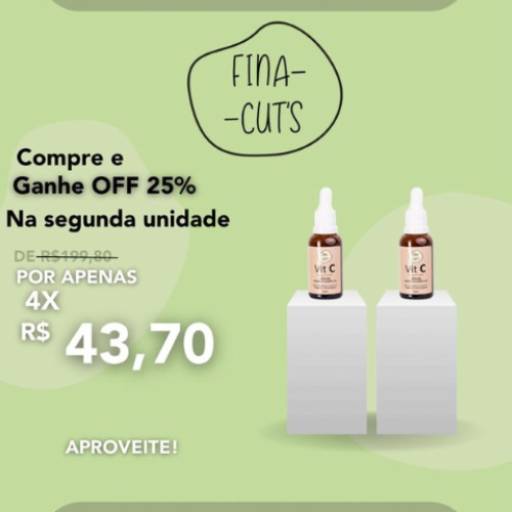 Comprar o produto de  Compre e Ganhe OFF 25% na segunda unidade em Dermocosméticos pela empresa Fina Cut's  em Sorocaba, SP por Solutudo