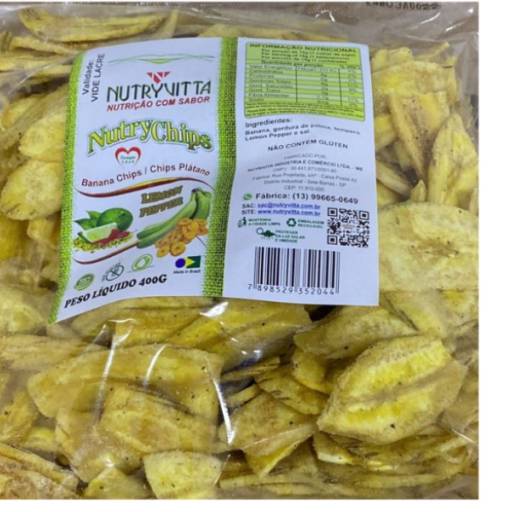 Chips de Banana Sabor Lemon Pepper - Venda no Atacado por Consumo Verde