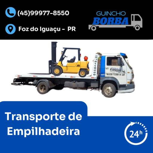 Comprar o produto de Transporte de Empilhadeira  em Guinchos pela empresa Guincho Borba em Foz do Iguaçu, PR por Solutudo