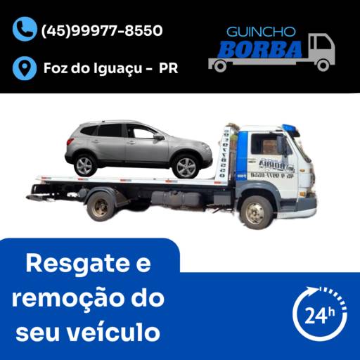 Comprar o produto de Resgate e remoção do seu veículo em Guinchos pela empresa Guincho Borba em Foz do Iguaçu, PR por Solutudo