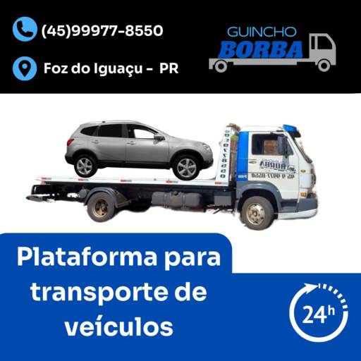 Plataforma para transporte de veículos por Guincho Borba