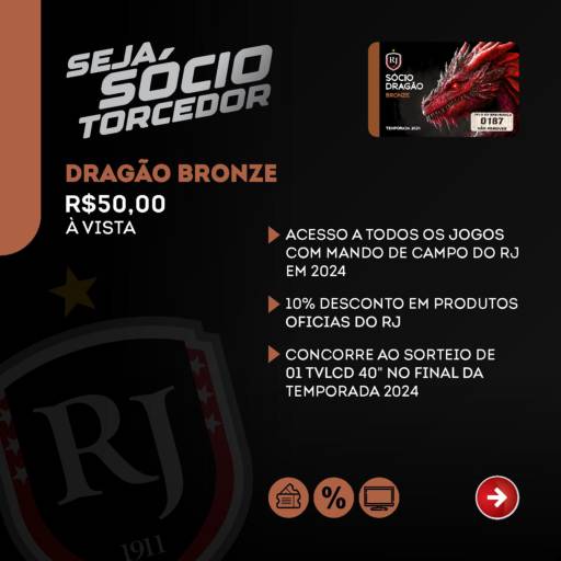Programa de sócio torcedor, o Sócio Dragão  por Esporte Clube Ribeiro Junqueira