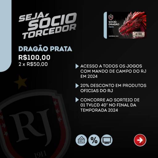 Programa de sócio torcedor, o Sócio Dragão  por Esporte Clube Ribeiro Junqueira