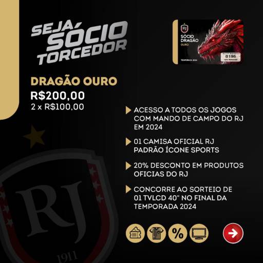 Programa de sócio torcedor, o Sócio Dragão  por Esporte Clube Ribeiro Junqueira