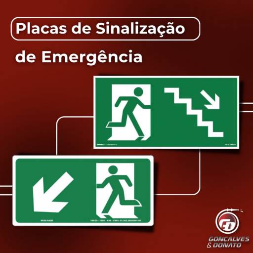 Placas de Sinalização de Emergência - Segurança Visível em Avaré por Gonçalves e Donato Engenharia de Segurança Contra Incêndio e Extintores em Avaré