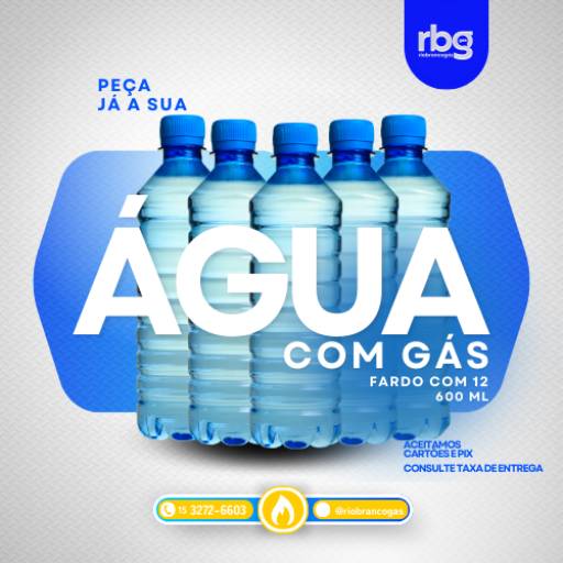 Comprar o produto de Disk Água com gás em Águas Minerais pela empresa Rio Branco Gás em Itapetininga, SP por Solutudo