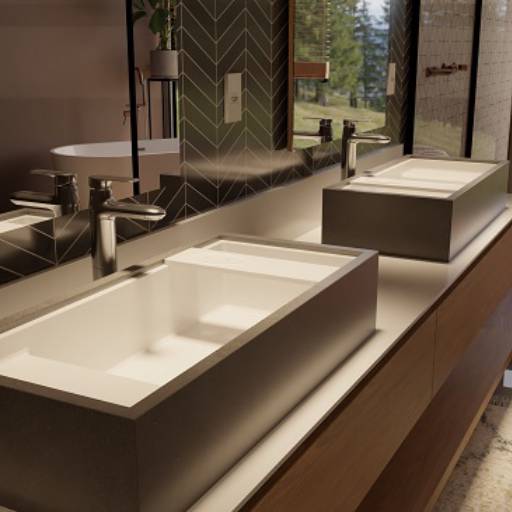 Pias de Banheiro em SSM - Elegância e Durabilidade - Brasília por Geovane Móveis Planejados