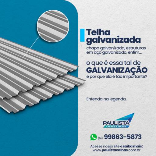 Telhas Galvanizadas - Eficiência e Estilo para seu Telhado em Lençóis Paulista em Lençóis Paulista, SP por Paulista Calhas e Telhas