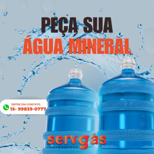 Comprar o produto de Venda de Água Mineral em Águas Minerais pela empresa Servgás em Itapetininga, SP por Solutudo