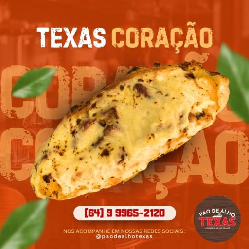 Comprar o produto de Texas Coração  em Lanches pela empresa Pão de Alho Texas | Churrasco no Pão de Alho em Mineiros, GO por Solutudo