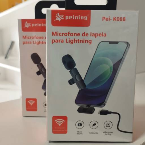 Microfone de Lapela para Lightning por Oliveira Imports 