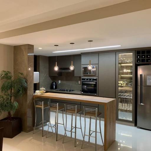 Cozinha Planejada por Ed Design Interiores em Carmo do Cajuru por Ed Design Interiores