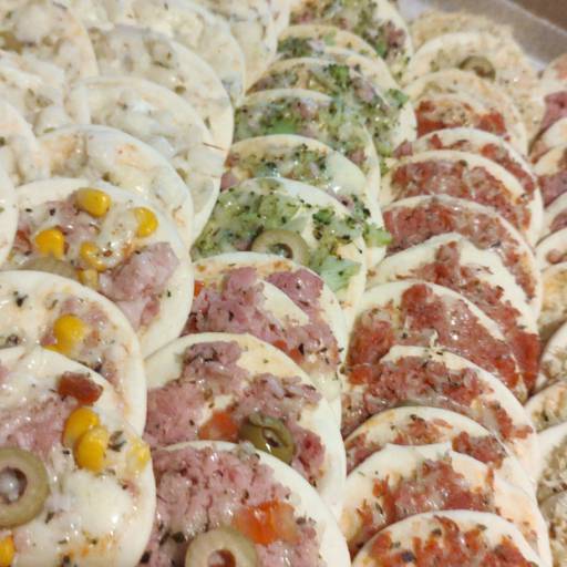 Mini pizzas artesanais (cento)