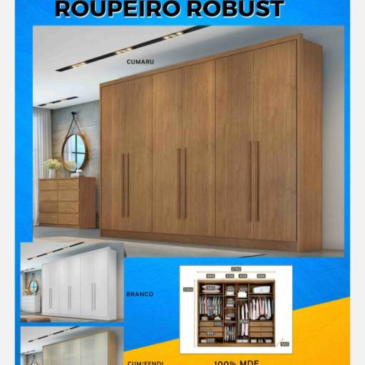 Roupeiro Robust - Organização e Estilo em Uberlândia por Top Móveis