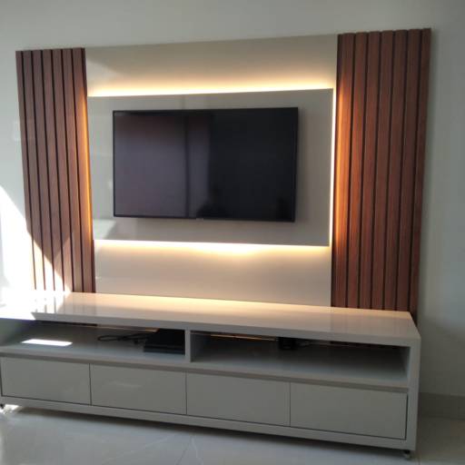 Painel de Televisão Planejado - Estilo e Funcionalidade Personalizados - Patos de Minas por Duarts móveis Patos planejados