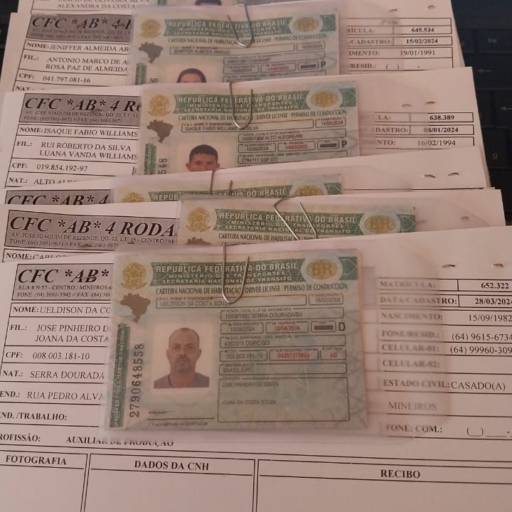 Inclusão de CNH - A, B 