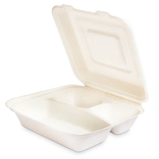 Lancheira Biodegradável com 3 Divisórias - Sustentabilidade e Praticidade