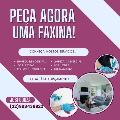 Peça AGORA uma faxina!