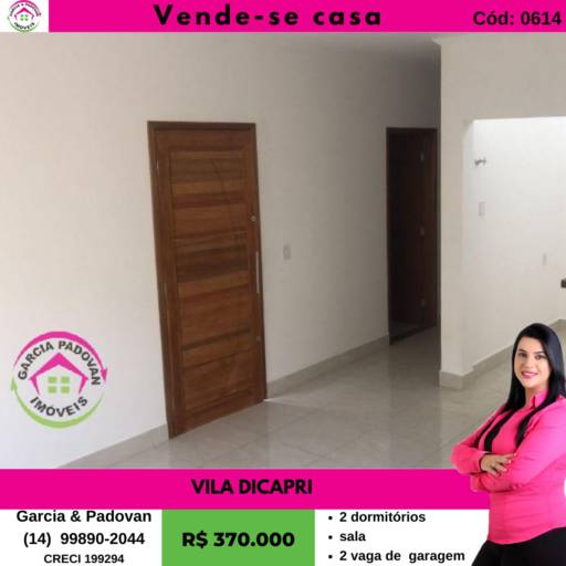 Vende-se linda casa cod 0614