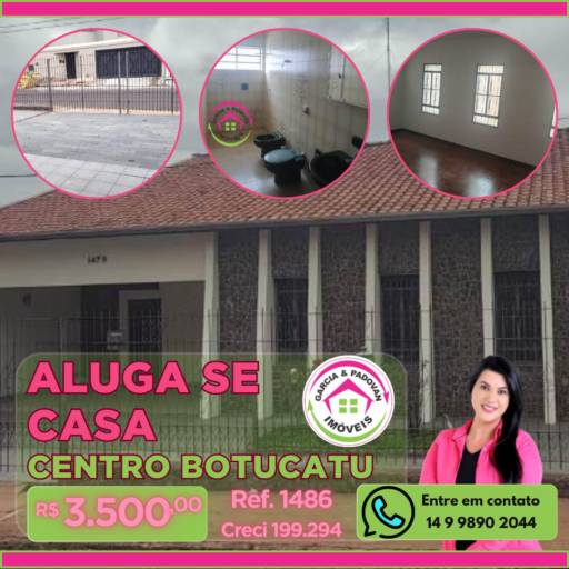 Aluga - se casa, centro - Botucatu 