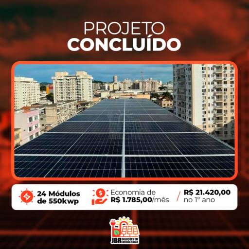 Placa Solar Eficiente para Economia de Energia em São Gonçalo - JBR Soluções em Energia Solar
