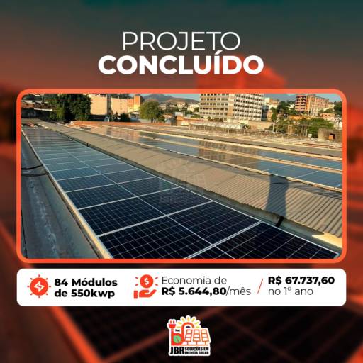Painel Solar de Alta Performance para Economia de Energia em São Gonçalo - JBR Soluções em Energia Solar