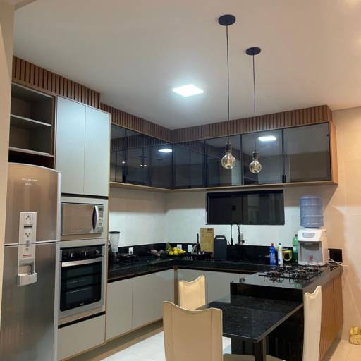 Cozinha Planejada Instalada em São Bento do Trairí/RN por Jaelson Móveis Planejados