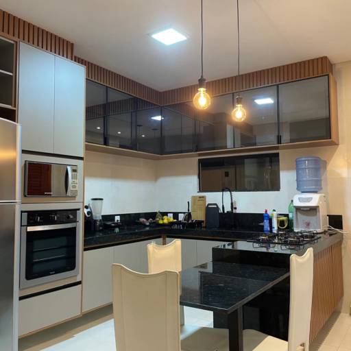 Cozinha Planejada Instalada em São Bento do Trairí/RN por Jaelson Móveis Planejados