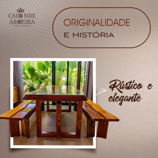 Mesa de Jantar em Madeira Rústica em Bauru