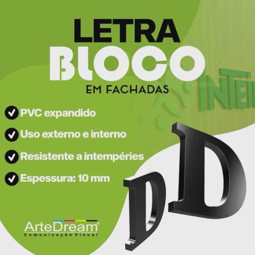Letra Bloco para Fachada em Bauru