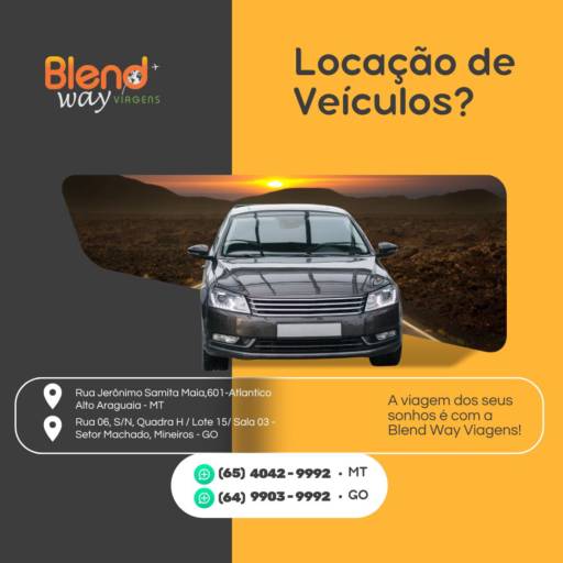 Locação de Veículos  por Blend Way Viagens