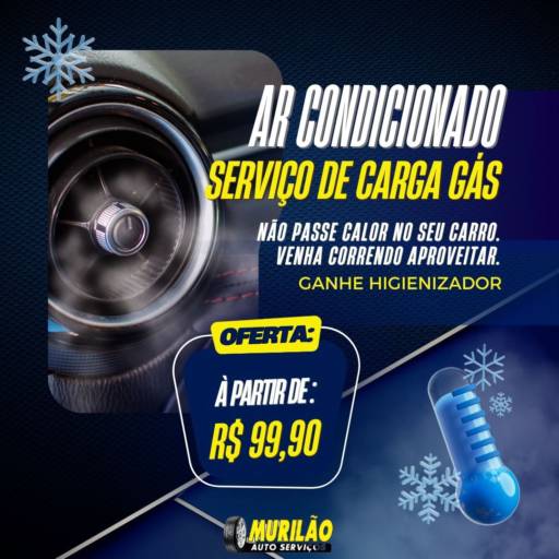 Comprar o produto de Ar Condicionado - Serviço de Carga de Gás em Teresina em Oficinas Mecânicas para Carros pela empresa O Murilão Auto Serviços em Teresina, PI por Solutudo