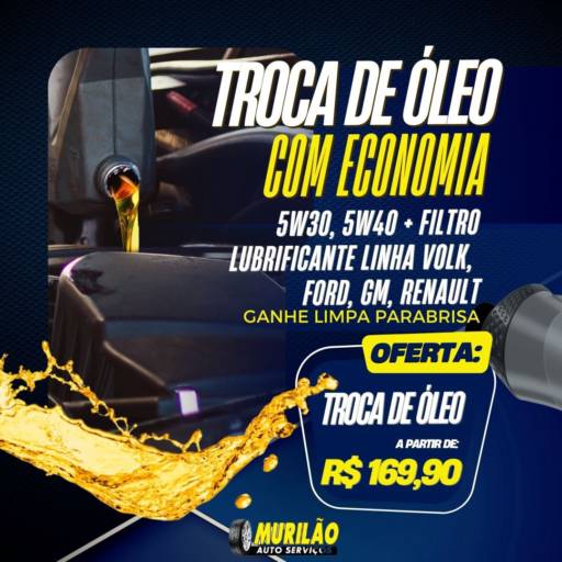 Comprar o produto de Troca de Óleo com Economia - Teresina em Oficinas Mecânicas para Carros pela empresa O Murilão Auto Serviços em Teresina, PI por Solutudo