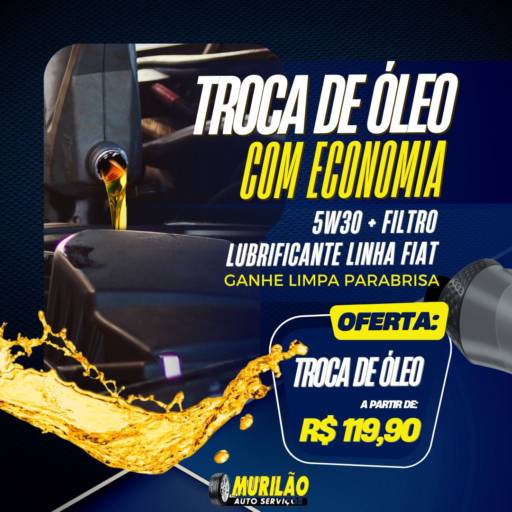 Comprar o produto de Troca de Óleo com Economia - Ganhe Limpa Parabrisa em Teresina em Oficinas Mecânicas para Carros pela empresa O Murilão Auto Serviços em Teresina, PI por Solutudo