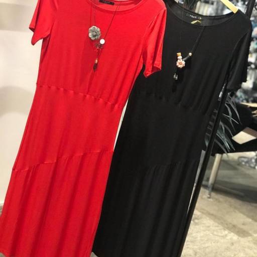 Vestido liso longo 