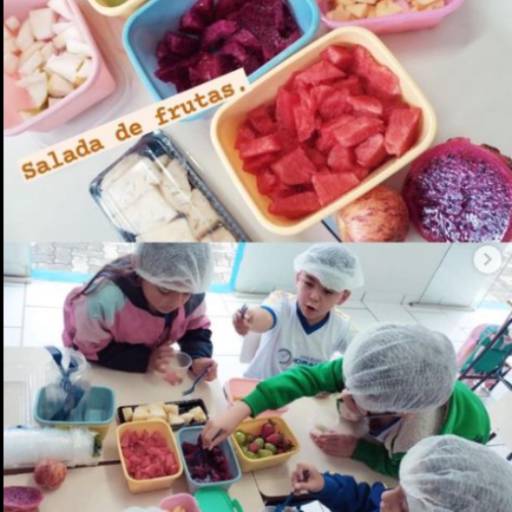 escola de educação infantil com alimentação saudável