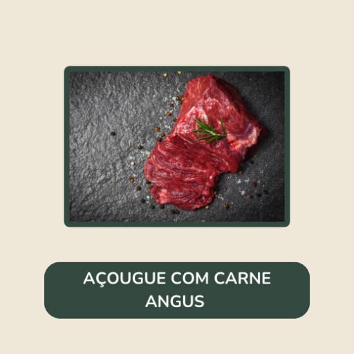 Açougue com carne angus 