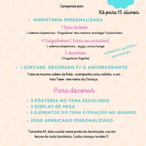 Festa na Escola - Dona Jujuba por Dona Jujuba Doces e Salgados