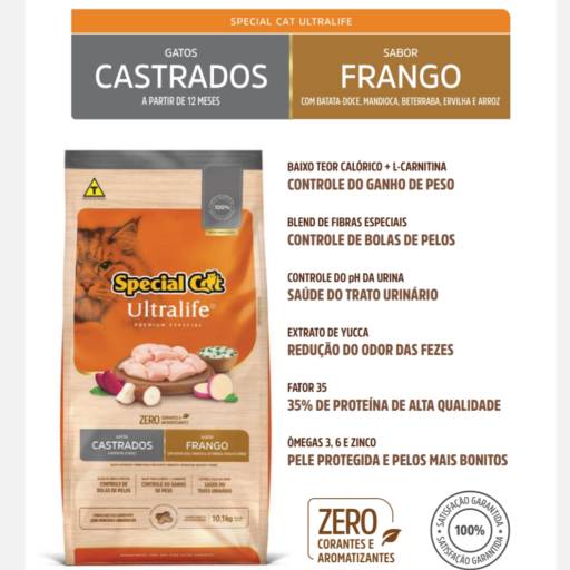  Special Cat Ultralife Castrados Frango