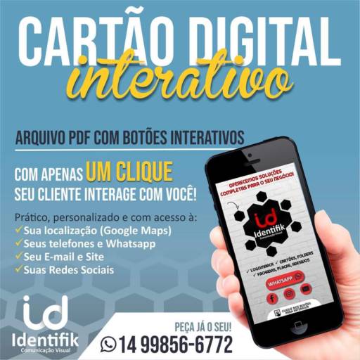 Comprar o produto de Cartão de visita interativo  em Comunicação Visual pela empresa Identifik Comunicação Visual em Botucatu, SP por Solutudo