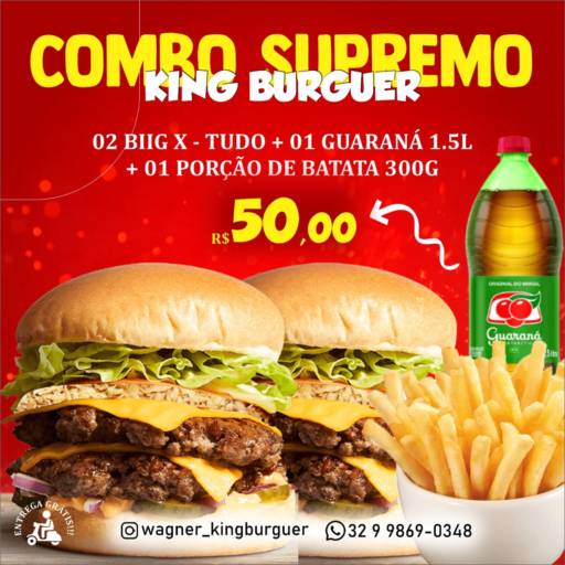 Peça já o seu!!! por King Burguer Hamburgueria 100% Artesanal