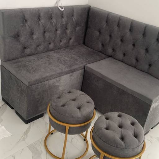 Canto Alemão com Puff por A.D.E.S Estofados