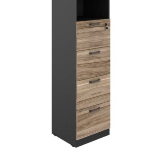 Armário Arquivo 4 Gavetas com Nicho por LP Home & Office