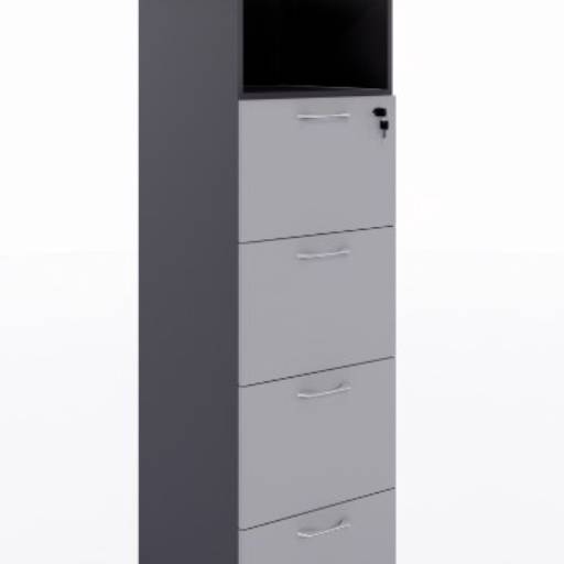 Armário Arquivo 4 Pastas com Nicho por LP Home & Office