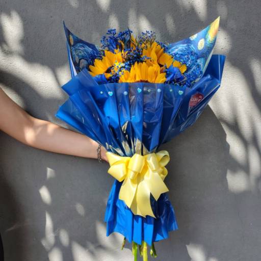 Buque Os Girassóis de Van Gogh em Uma Noite Estrelada