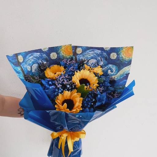 Buque Os Girassóis de Van Gogh em Uma Noite Estrelada