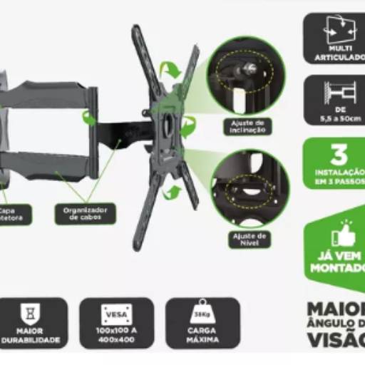  Suporte Multivisão Infiniti de Parede para TV/Monitor - Acomode com Estilo e Segurança em Assis/SP por Luciano Dorigheli Instalações